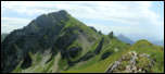 5D3_08124-08125  -  <strong>Trelod<br/>Au Passage du Charbonnet, le Trelod et ses ‘dents’ devant la Dent d’Arclusaz</strong><br/>Doucy-en-Bauges/Chevaline - Août 2017