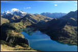 IMG_19350 - <strong>Du sommet de la Roche Parstire, le Mont Blanc, le lac et le barrage de Roselend</strong></br> Beaufort - Octobre 2014