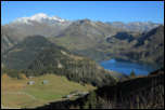 IMG_19541 - <strong>L'alpage de l'Entrus, le barrage, le Lac de Roselend et le Mont-Blanc</strong></br> Beaufort - Octobre 2014
