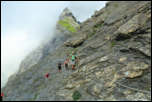 5D3_07044  -  <strong>Dérochoir - Platé<br/>Dernières traversées sous l'Aiguille du Dérochoir</strong> <br/>Passy - Juillet 2017