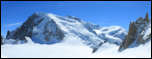 IMG_22136-22137  -  <strong>Entre le Col du Midi et la base de l'arête, petit regard en arrière sur le Mont-Blanc du Tecul, le Mont Maudit et le Mont-Blanc.</strong></br> Chamonix - Avril 2015